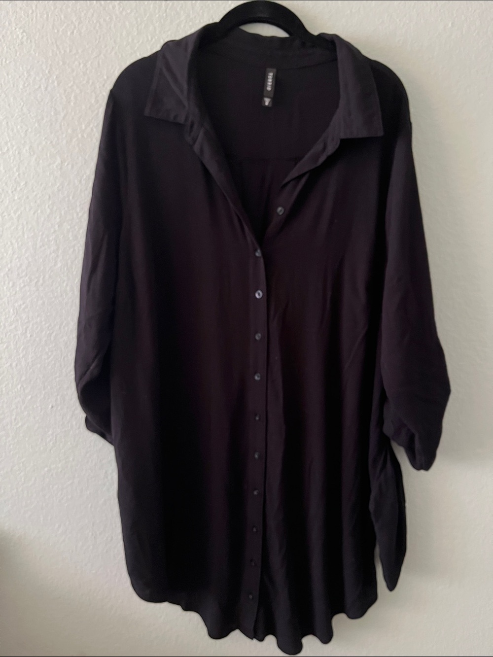 torrid Black Button-Down Shirt Dress